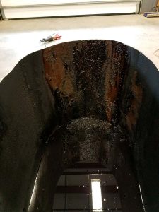 rotted oil tank